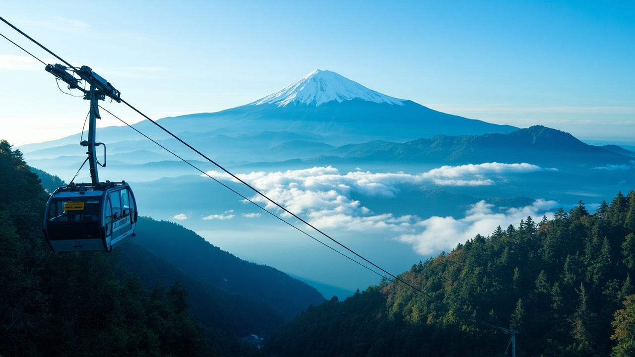 Mt Fuji Kawaguchi Lake ropeway morning tour from Tokyo